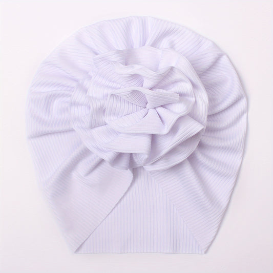 Thread Roll Flower Baby Hat For All Seasons