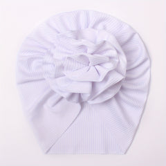Thread Roll Flower Baby Hat For All Seasons