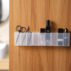 Wall Mounted Compartment Storage Box for Desktop Sundries - No Drilling Required