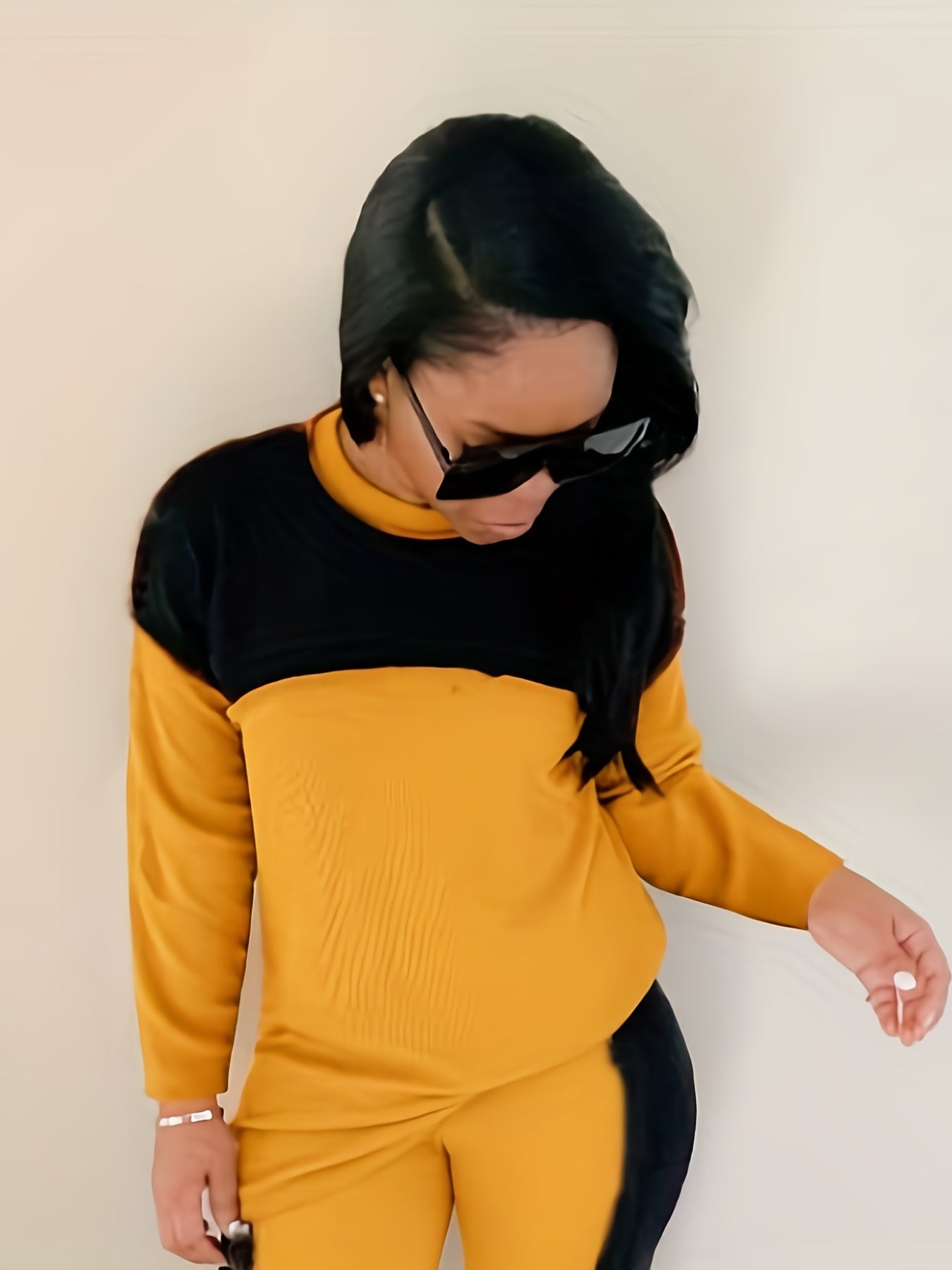  Colorblock Tee & Leggings Set