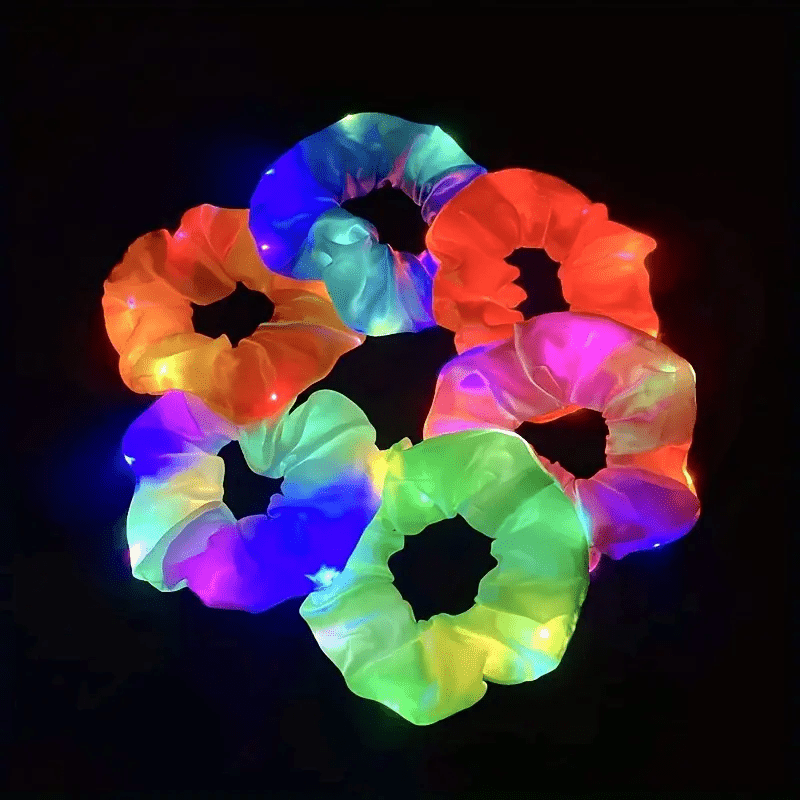 6pcs Elastic Ponytail Holders Vibrant Hair Bands for Women