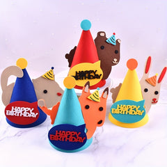 Diy Animal Birthday Hat One Year Old Decoration Party Felt Hat