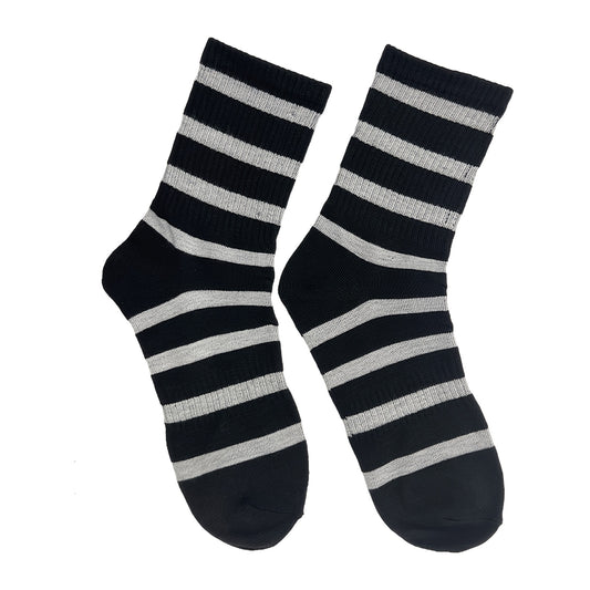 Breathable Striped Crew Socks Women's Stockings