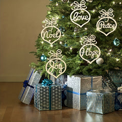 6pcs Wooden Ornaments For Christmas Tree - Holiday & Wedding