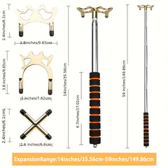 Retractable Snooker Bridge Cue with Brass Head