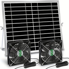 20W Solar Whole House Fan for Pet Homes IPX7 Waterproof with On/Off Switch Cable