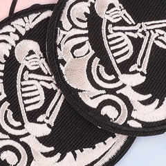 2pcs Skull Embroidery DIY Patch for Clothes Backpack Hat