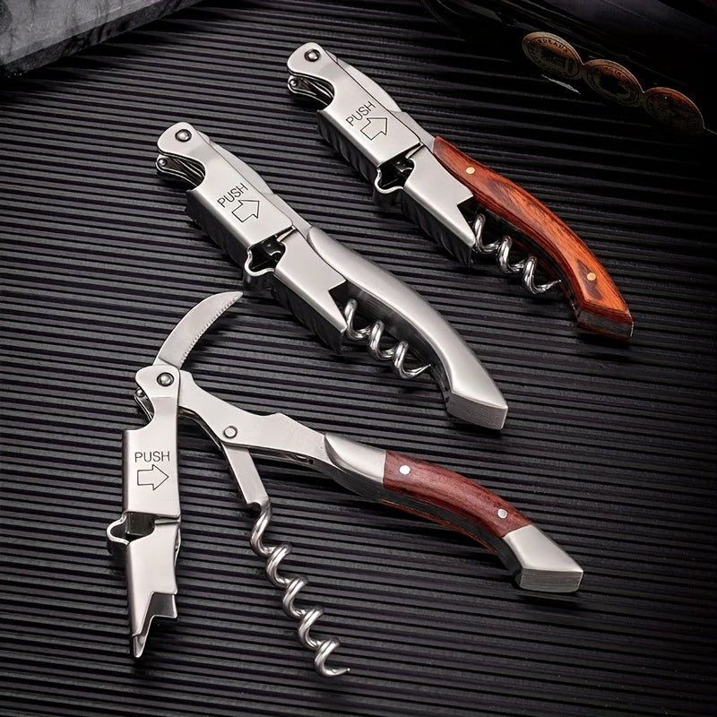 Professional Waiters Corkscrew Wine Opener Leather Case