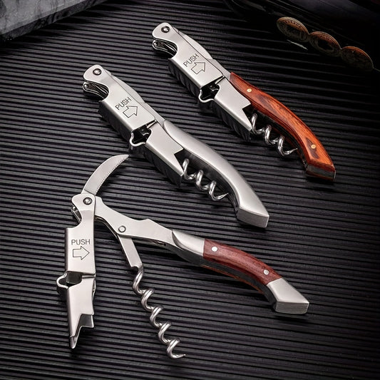 Professional Waiters Corkscrew Wine Opener Leather Case