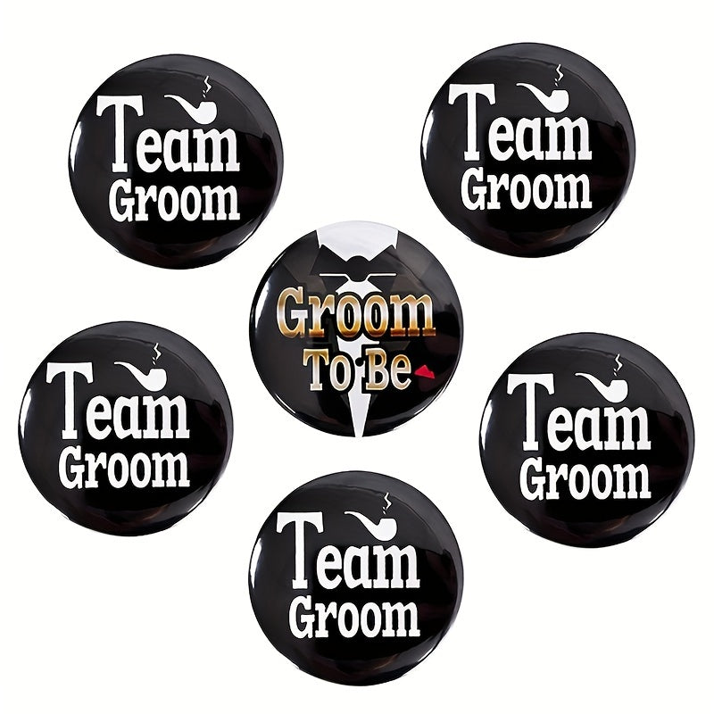 7pcs Dream Groom Badges for Bridesman & Hen Parties