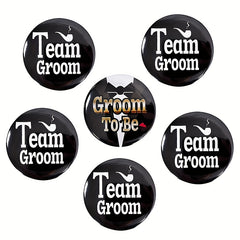 7pcs Dream Groom Badges for Bridesman & Hen Parties
