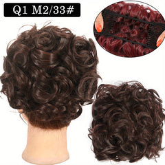 Messy Curly Hair Bun Comb Extension Easy Stretch Clip Hair Piece