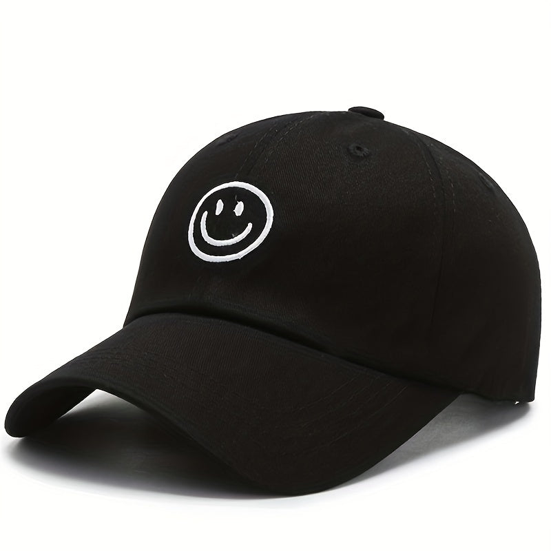 Smiling Face Embroidery Baseball Cap Couple Sun Hats Unisex Dad Hats