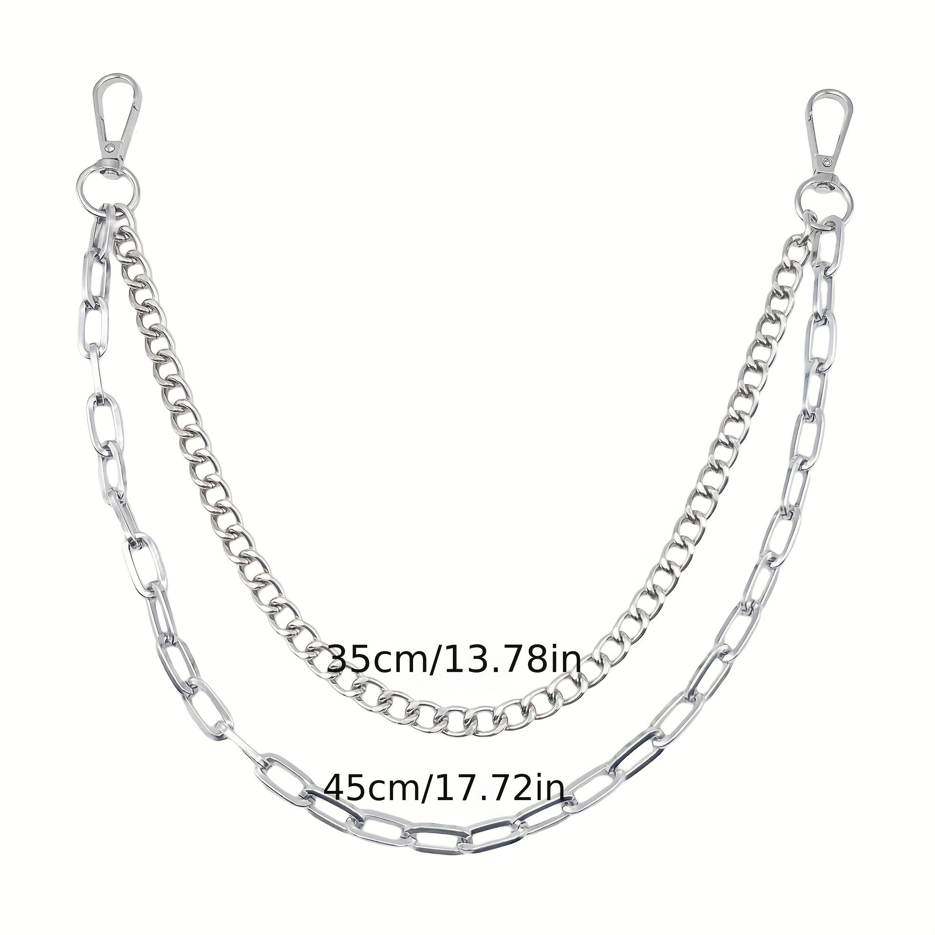 Lobster Clasp Waist Chain Silvery Hip Hop Metal Chain Belt