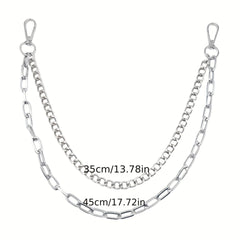 Lobster Clasp Waist Chain Silvery Hip Hop Metal Chain Belt