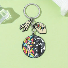 Boys Round Pendant Keychain Gift