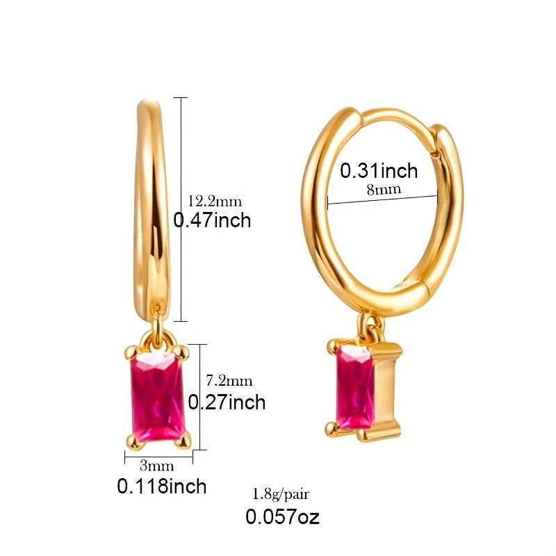 Colorful Drop Earrings 24K Plated Copper Earrings