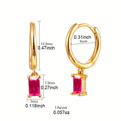 Colorful Drop Earrings 24K Plated Copper Earrings