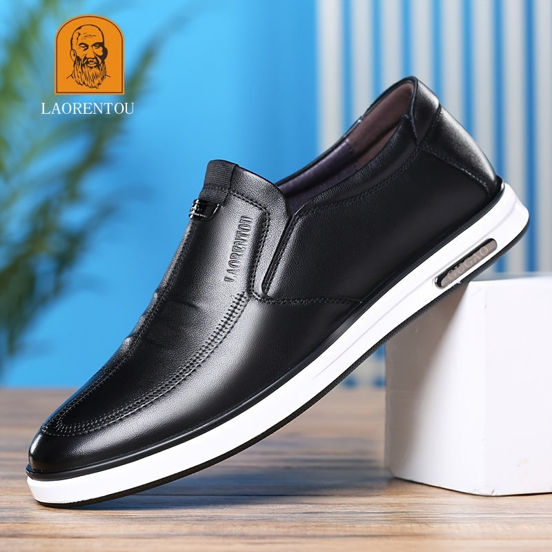 LAORENTOU Men's Leather Slip On Casual Dress Shoes
