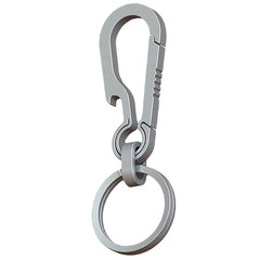 Titanium Bottle Opener Key Chain Carabiner - Unisex