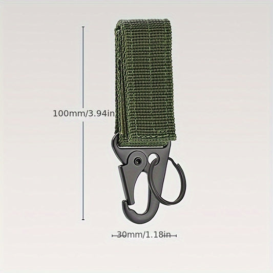 Outdoor Mountaineering Buckle w/ Nylon Strap Keychain