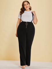  Zipper Wide Leg Overalls High Rise Overalls