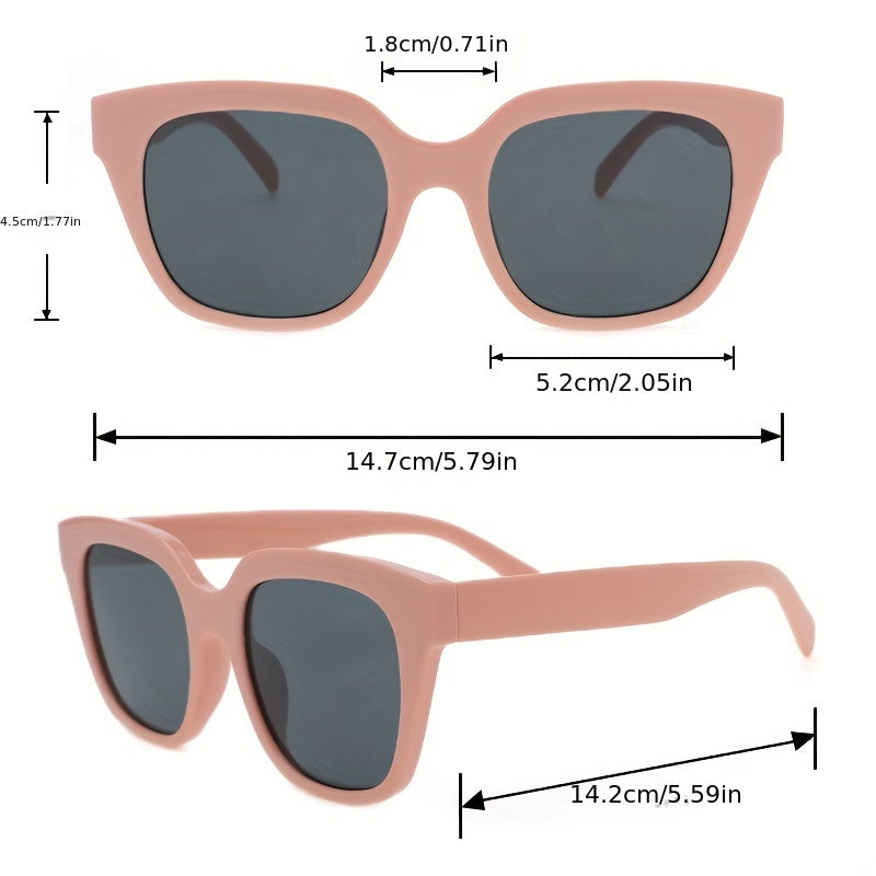 Square Sunglasses Anti Glare UV400 Casual Macaroon for Driving