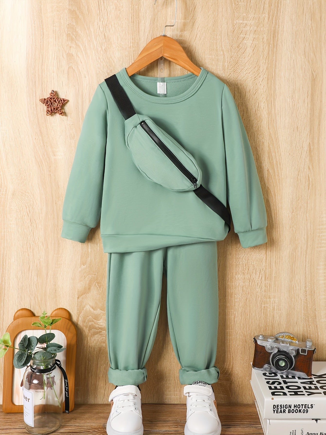 Boys Casual T shirt & Shorts Set with Crossbody Bag - Summer Holiday Party