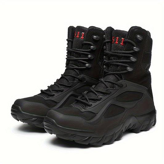 Men's Military Style Hiking Boots Comfy Non Slip Durable Lace Up Shoes