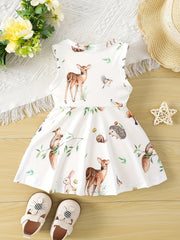 European & American Baby Girls Fawn Dress
