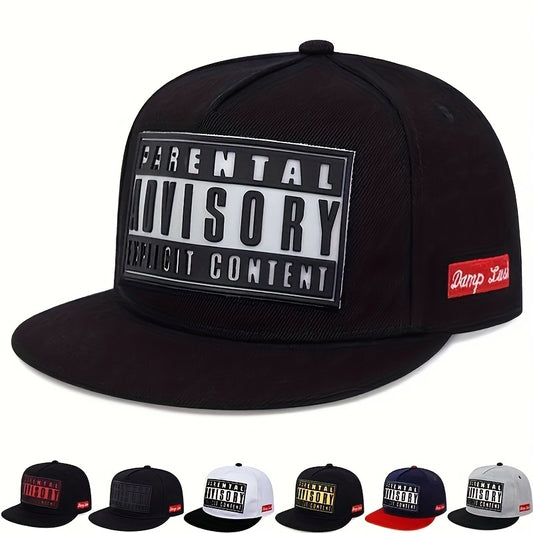 Advisory Patch Snapback Hat Hip Hop Block Baseball Cap Unisex