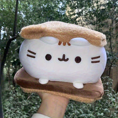 Realistic Cookie Cat Plush Toy with Hoodie
