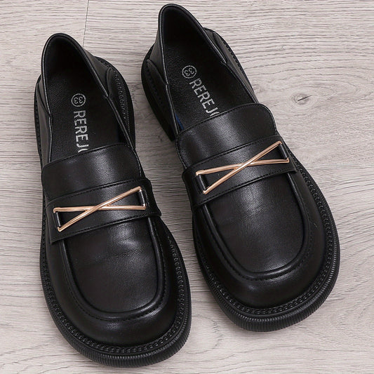 Geometric Decor Loafers Retro Slip-On Oxford Shoes