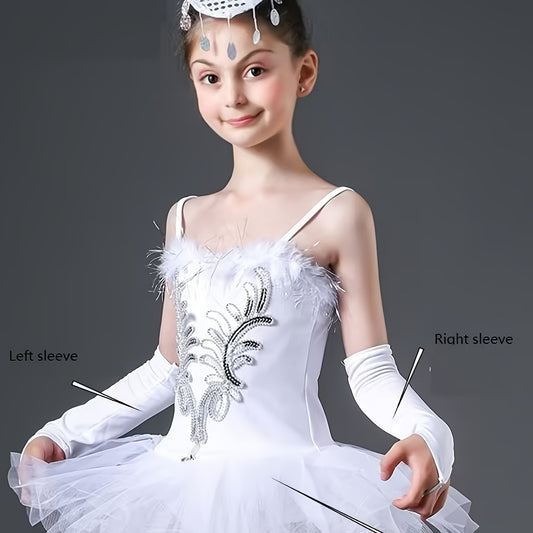 Girls Ballet Leotard Tutu Dress Set for Dance Performance