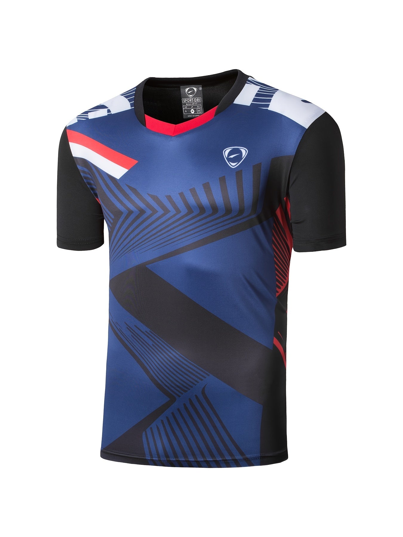 Men's Quick Dry Athletic T-Shirt Abstract Round Neck Tee Top