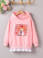 Girls Printed Long Sleeve Hoodie Sweatshirt