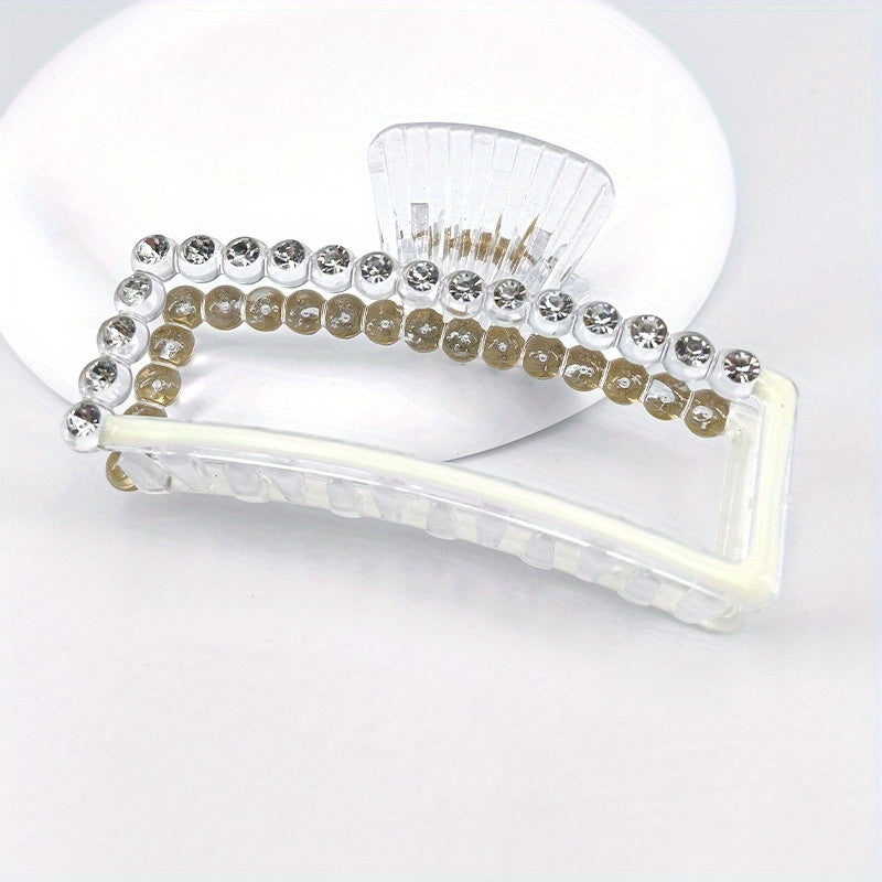 Beaded Shark Claw Enamel Hair Clip - Hair Accessories