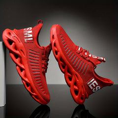 Men's Woven Knit Running Shoes Shock Absorption Non Slip