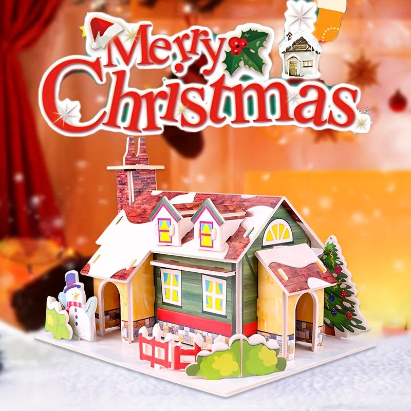 3pcs 3D Model Puzzle Large-scale Real Building Christmas Gift