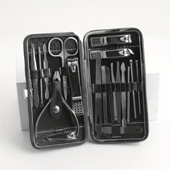 19 pcs Professional Stainless Steel Manicure Pedicure Set Nail Clippers Cutters