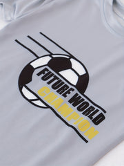 2pcs Boys Football Pajamas Set Short Sleeve T-shirt & Shorts