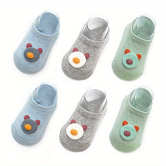 Boys Non slip Floor Socks Bear Letter Pattern Boat Socks