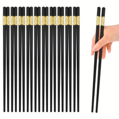 10 Pairs Non Slip Fiberglass Chopsticks Reusable Dishwasher Safe Easy To Clean
