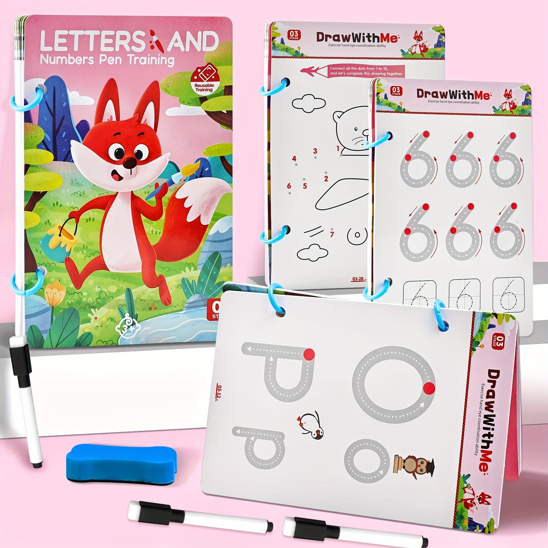 Kids Magic Tracing Book - Alphabet Numbers & Science Writing