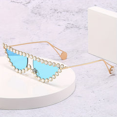 Cat Eye Sunglasses Rhinestone Tinted Party Club Glasses