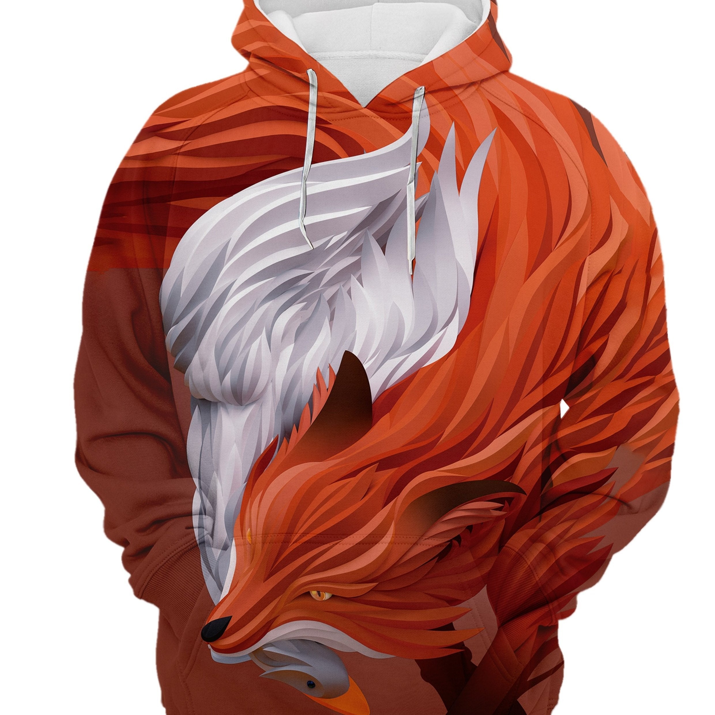 Creative Wolf Print Hoodie for Men