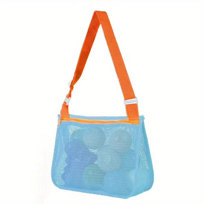 Kids Beach Mesh Bag Shell Collection Toy Storage Beach Bag
