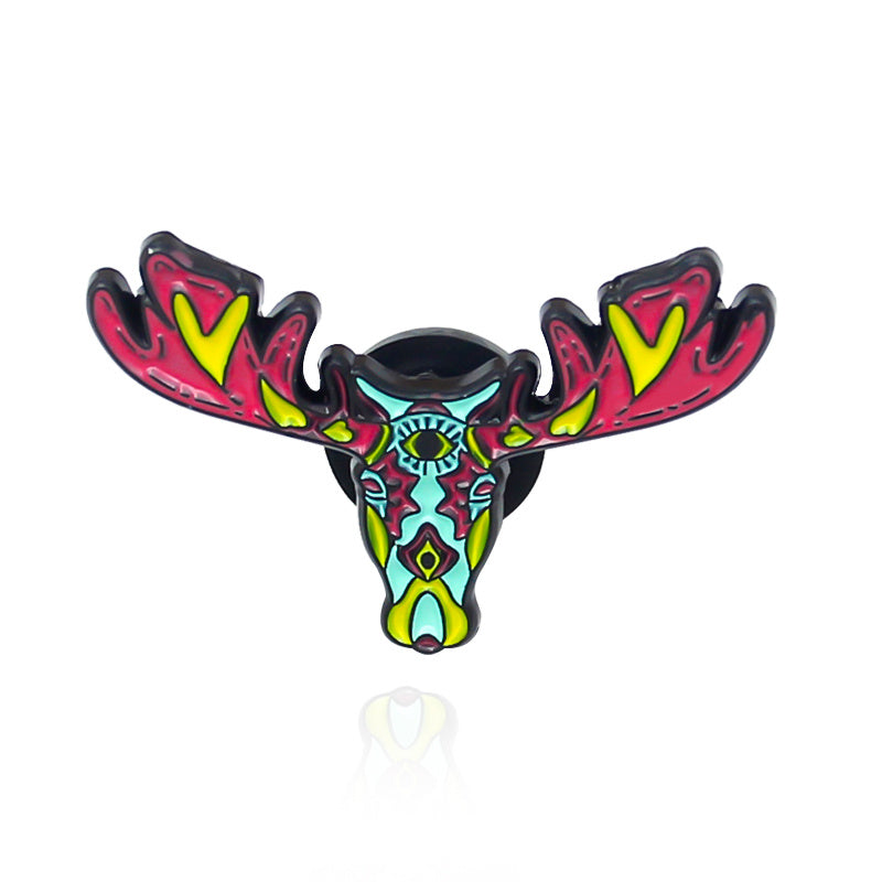 Reindeer Jellyfish Moon Brooch