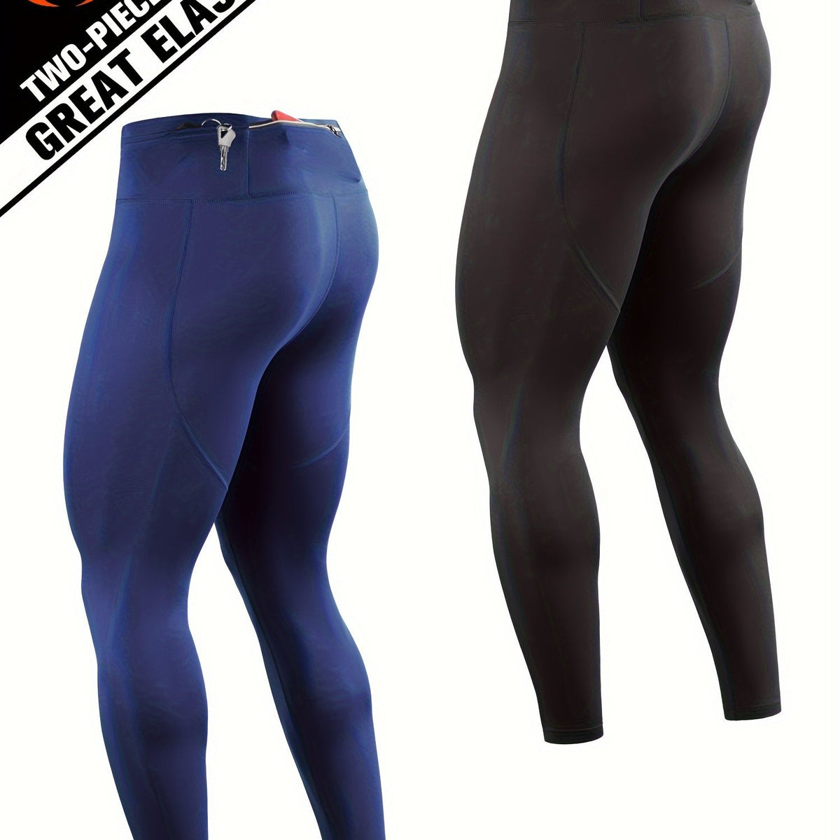 Men's Solid Leggings Active Quick Drying Sports Compression Pants