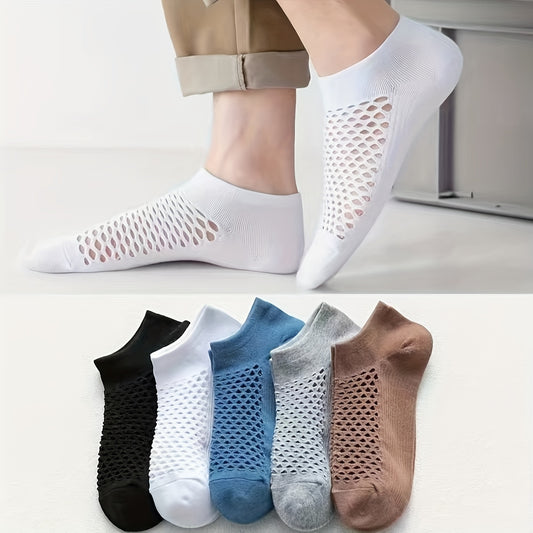 5 Pairs Mesh Low Cut Socks for Men